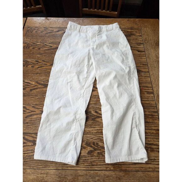 FRANK & EILEEN Kinsale The Italian Crop Pants in White Size 2 - Picture 2 of 4